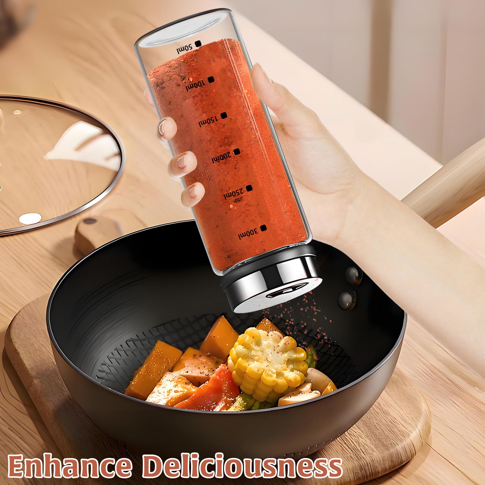 HINGTAI removable stainless steel lids for versatile seasoning control