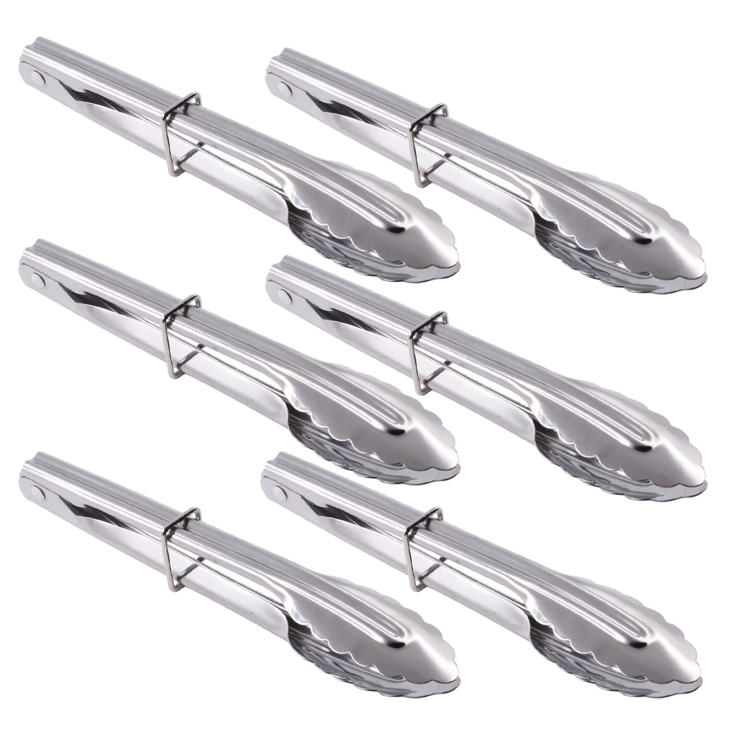 HINMAY mini tongs with clam-shell head for precise appetizer serving