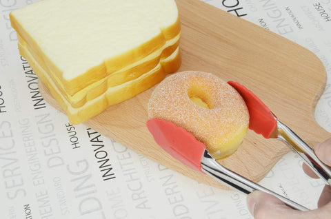 HINMAY orange 7-inch tongs are lightweight and versatile