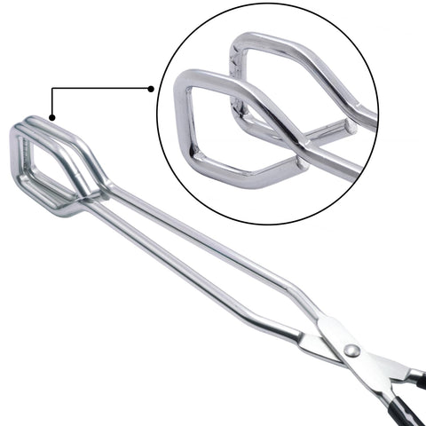 HINMAY two-piece stainless steel tong set offers versatile grilling and serving.