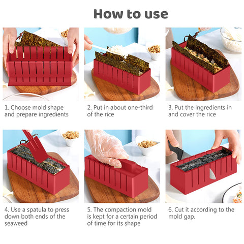 HI NINGER bamboo rolling mat included for easy sushi rolling.