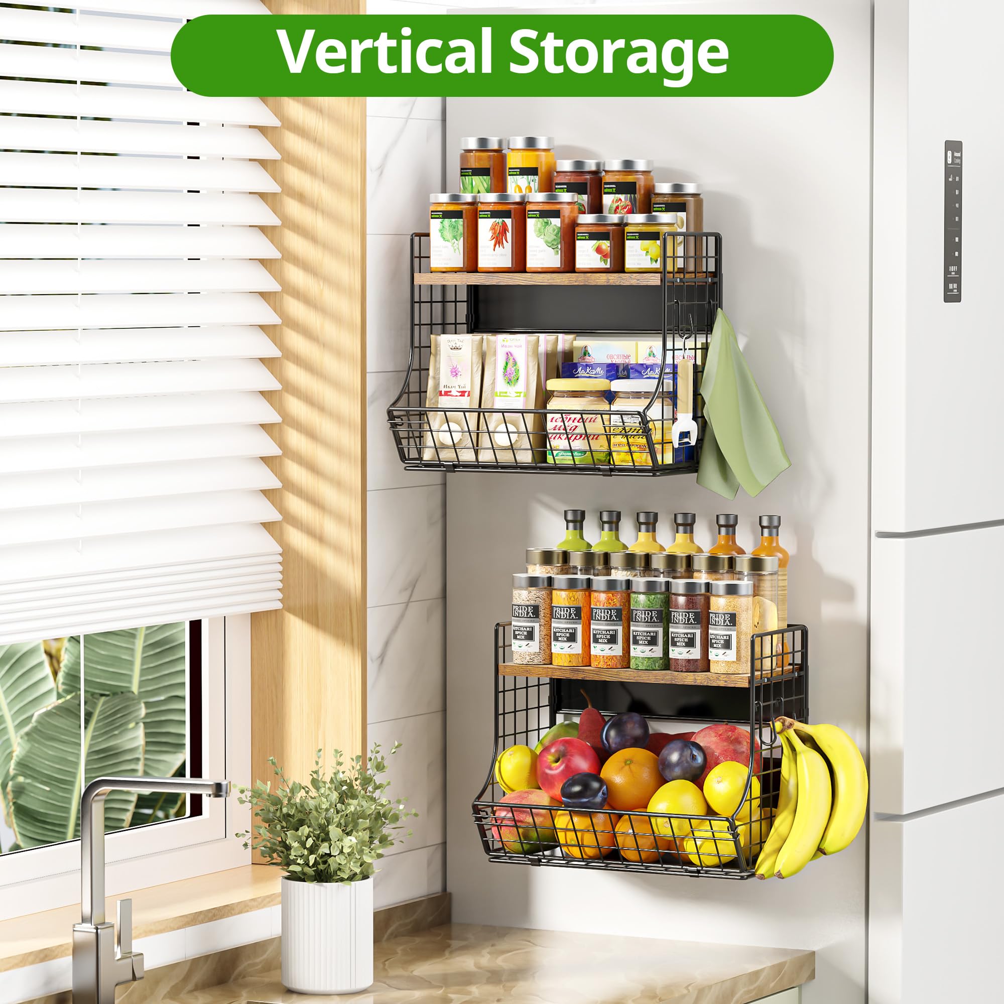 HIPLIYS shelf helps pantry snacks and beverages stay organized and within reach.