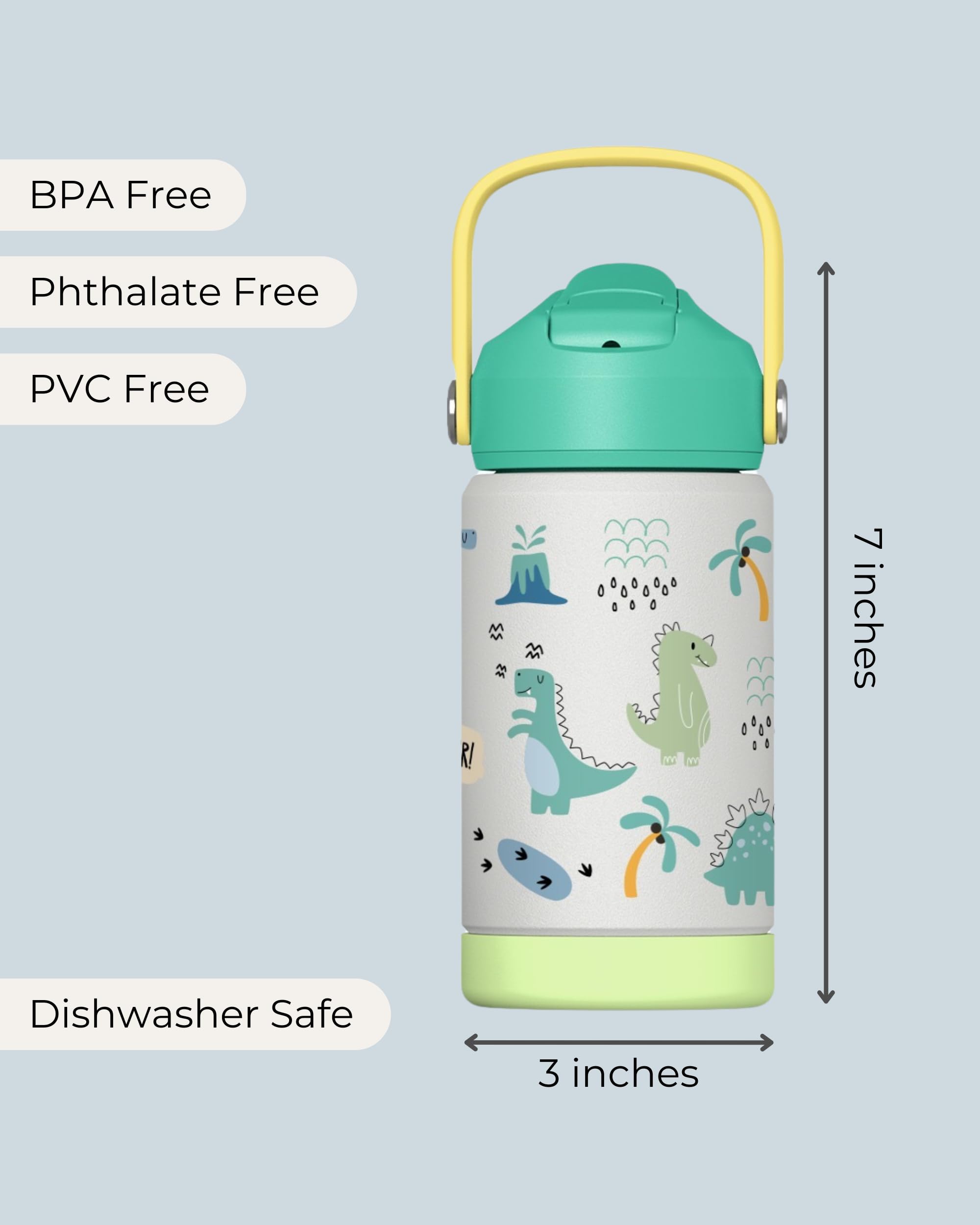 Hippypotamus 14-ounce capacity fits backpacks for school and trips