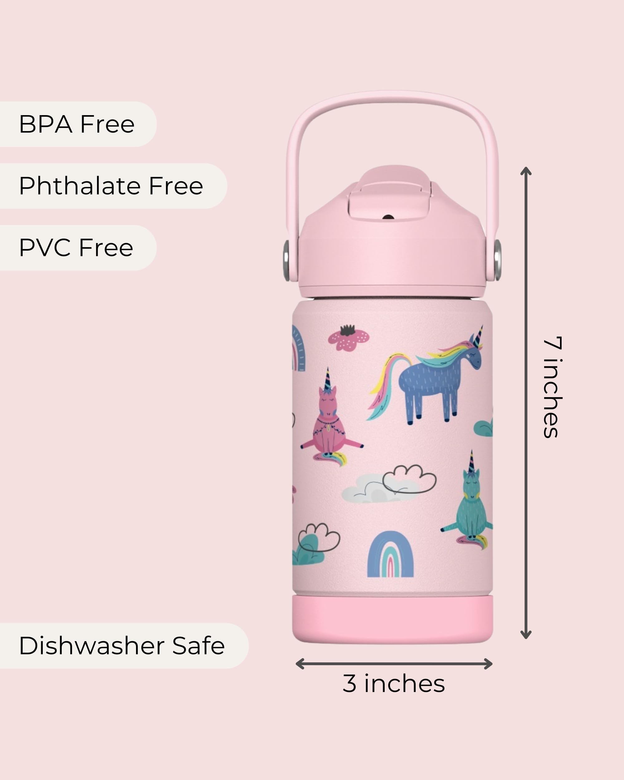 Hippypotamus bottle with comfortable handle, easy to carry for kids on the move