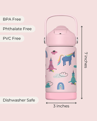 Hippypotamus bottle with comfortable handle, easy to carry for kids on the move