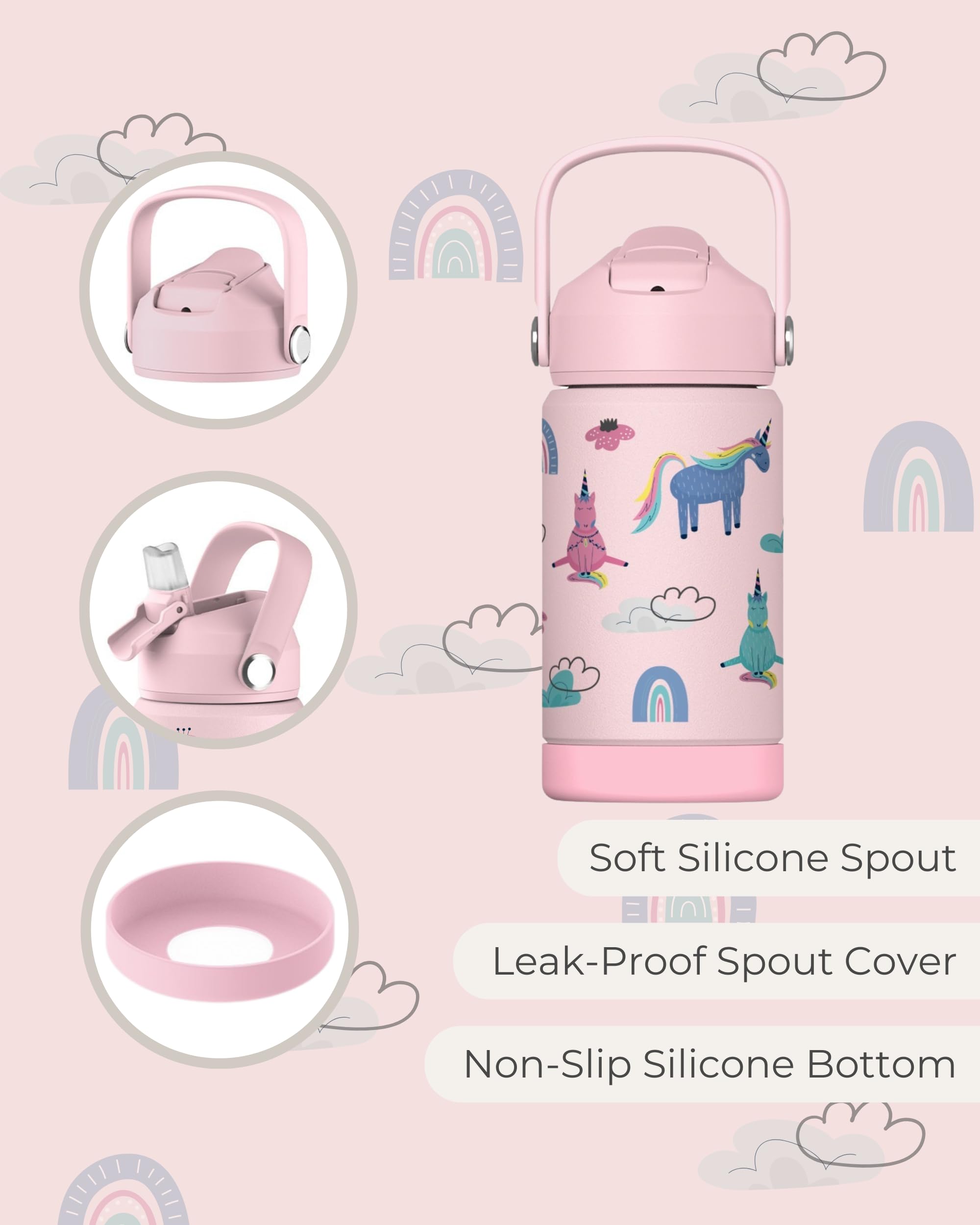 Hippypotamus vacuum-insulated bottle, keeps drinks cold for 24 hours and hot for 12