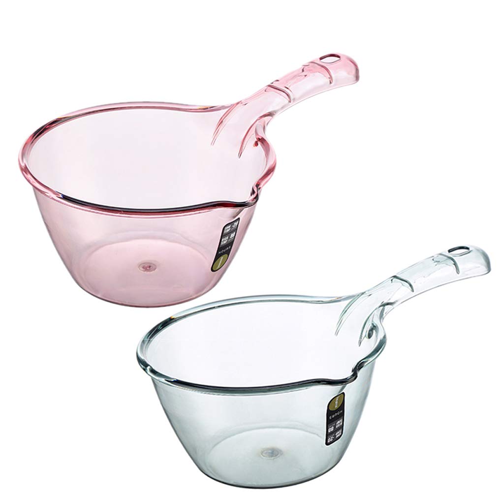 Hiprecky plastic water ladle in green, ideal for easy water transfer and plant care.