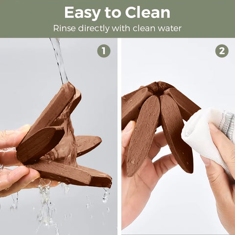 HIQUA fold-storage trivet fits neatly on stands or shelves when not in use.