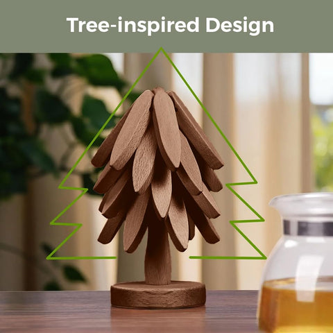 HIQUA kitchen counter decor trivet adds style while guarding surfaces.
