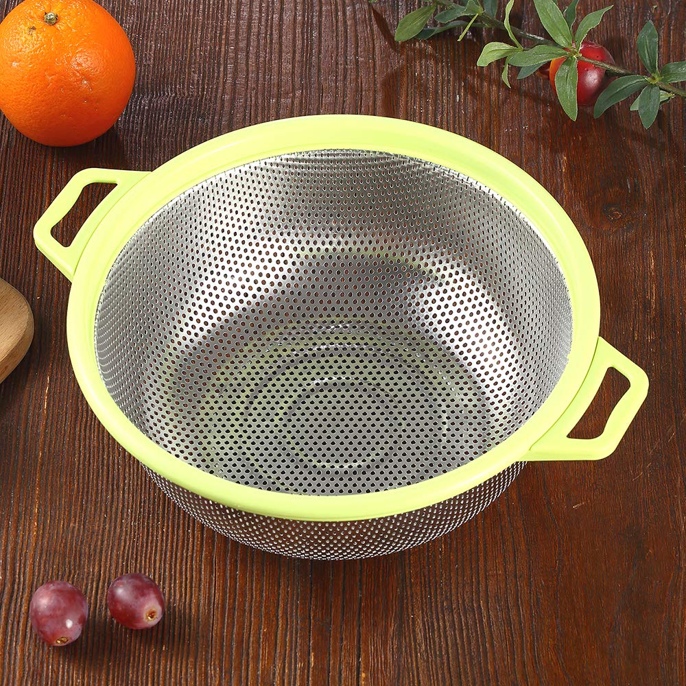 HiramWare dishwasher safe colander for quick cleanup after meals.