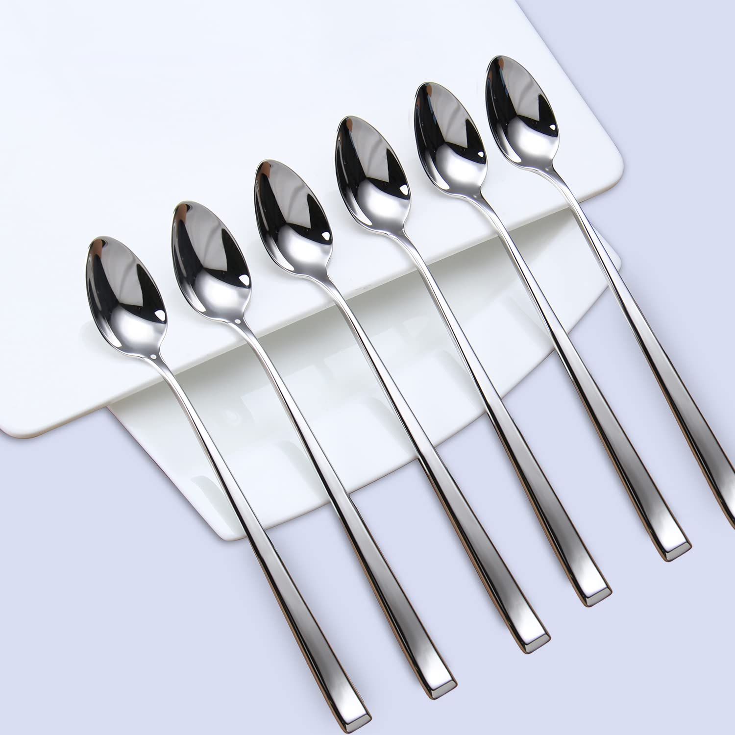 HISSF 18/10 stainless steel spoons with ergonomic handles for comfortable daily use