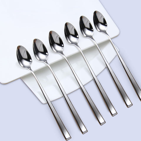 HISSF 18/10 stainless steel spoons with ergonomic handles for comfortable daily use