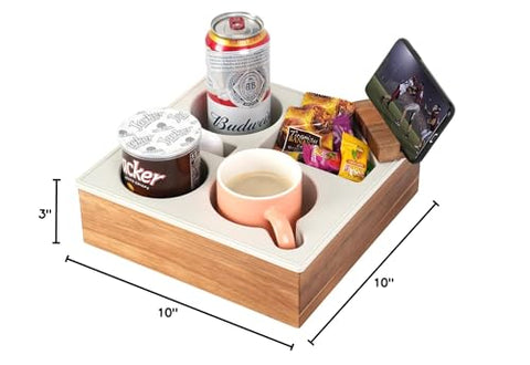 Hitseon multi-use couch beach travel setup keeps remotes snacks and drinks together