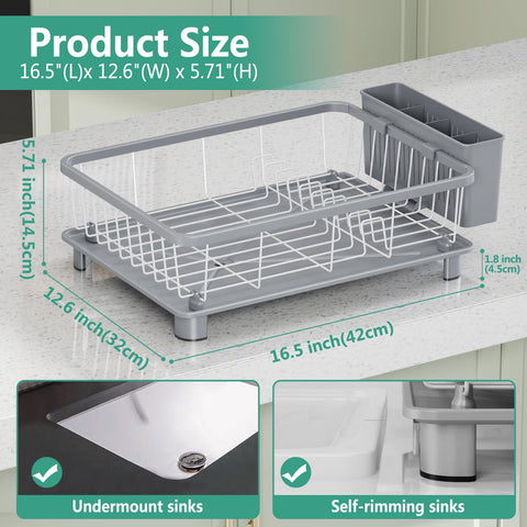 Hiviweer anti-slip feet stabilize the rack on the countertop.