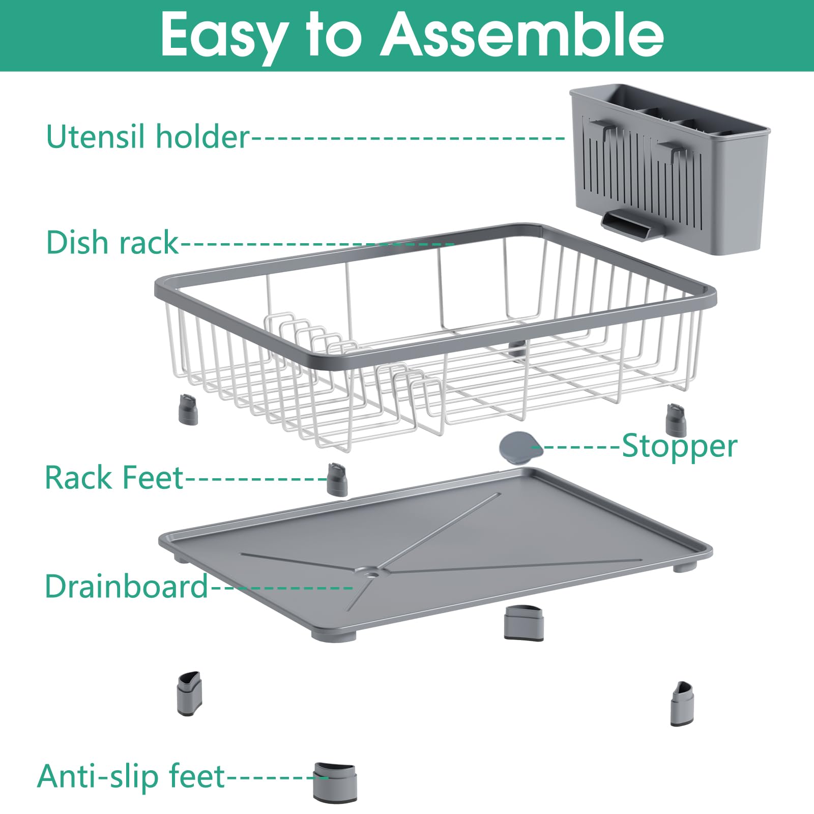 Hiviweer dish rack close-up on carbon steel frame and finish.