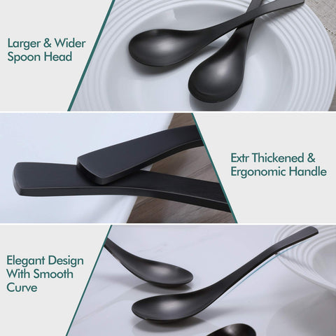 Hiware 18/8 stainless steel spoon head close-up