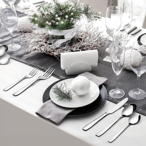 Hiware 48-piece silverware set mirror finish for elegant tableware