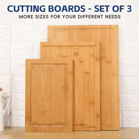 Hiware bamboo cutting board, medium 12x8, ideal for vegetables and fruit prep.