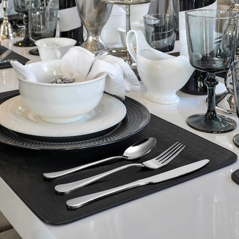 Hiware timeless style easily matches existing flatware for home or small restaurant settings.