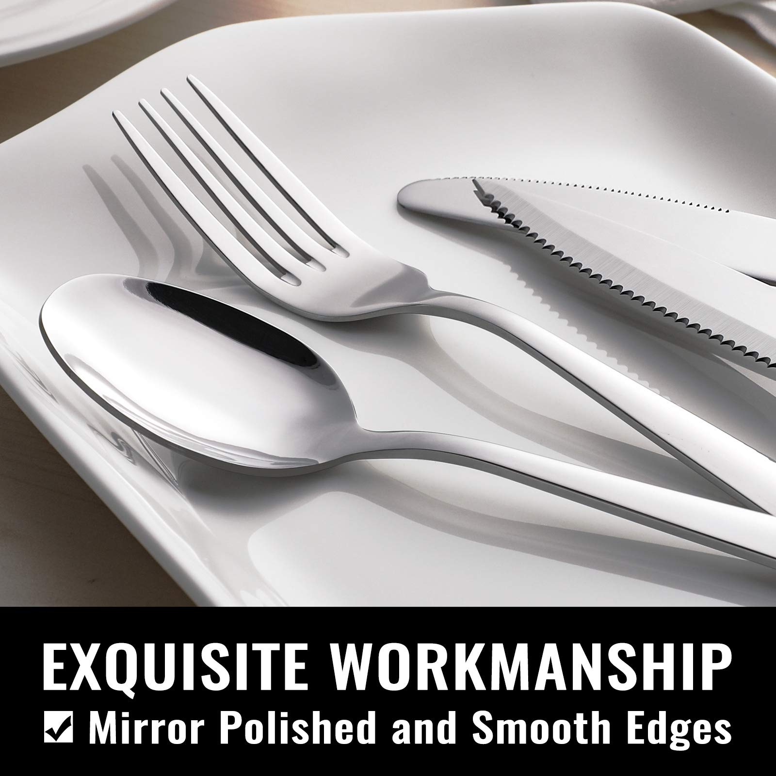 Hiware dinner forks with balanced grip for comfortable dining