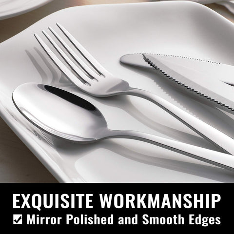 Hiware dinner forks with balanced grip for comfortable dining