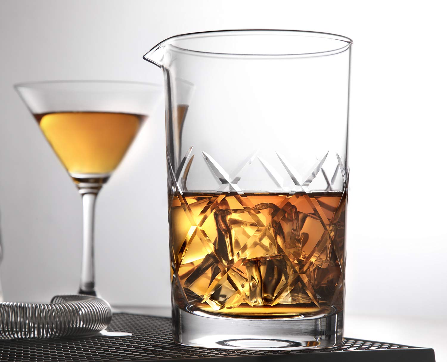 Hiware in-use image demonstrates versatility for whiskey, martinis, or old fashioneds.