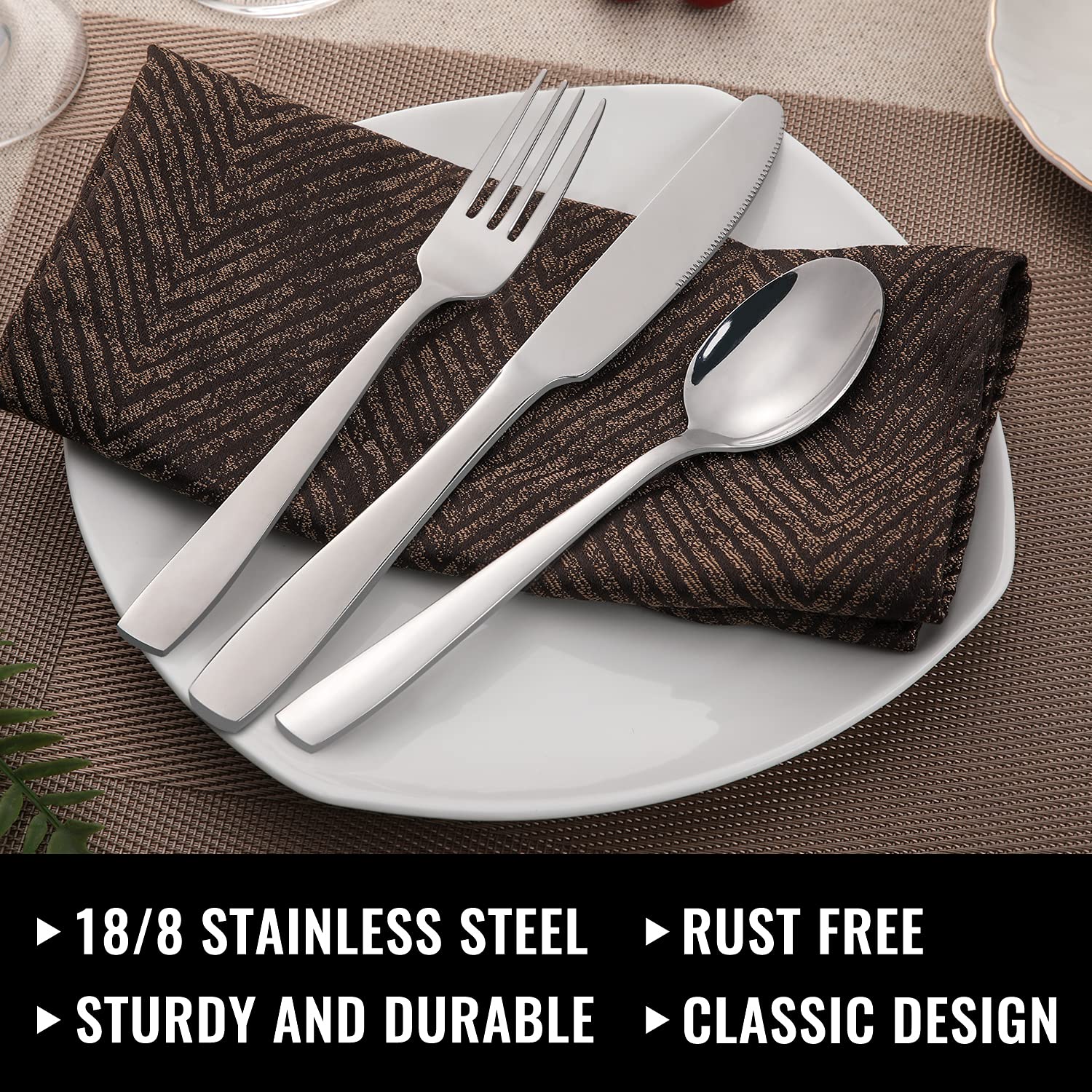 Hiware salad forks with polished finish for elegant table settings