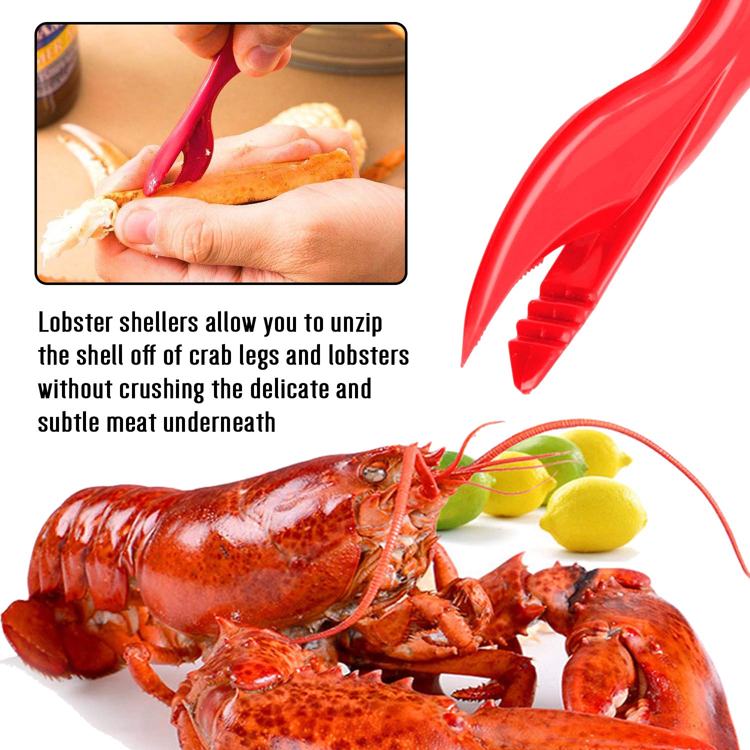 Hiware seafood scissors cut through shells with precision.