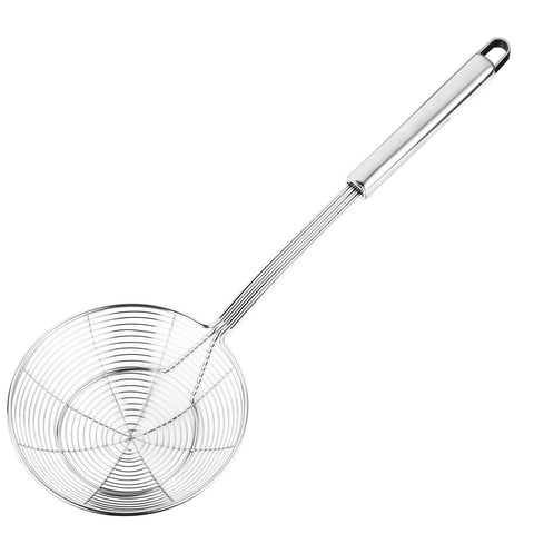 Hiware solid stainless steel spider strainer 7-inch bowl drains oil efficiently for frying