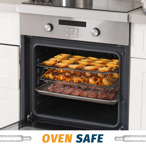 HIWARE space-saving rack with foldable feet for compact storage.