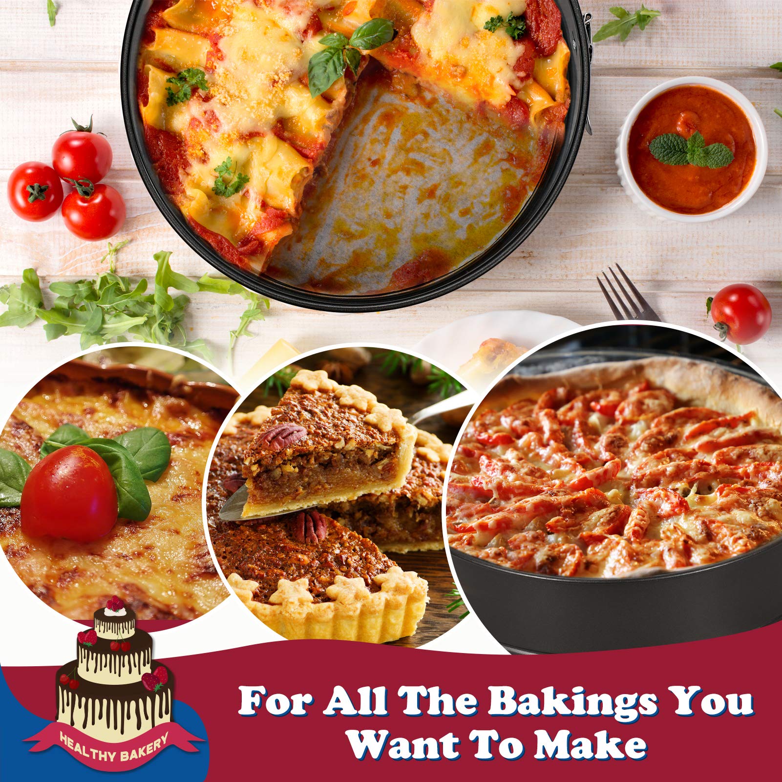 HIWARE versatile pan for quiche, pies, and yogurt cake.