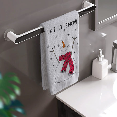 HIWX Let It Snow towel used to dry dishes with strong absorption