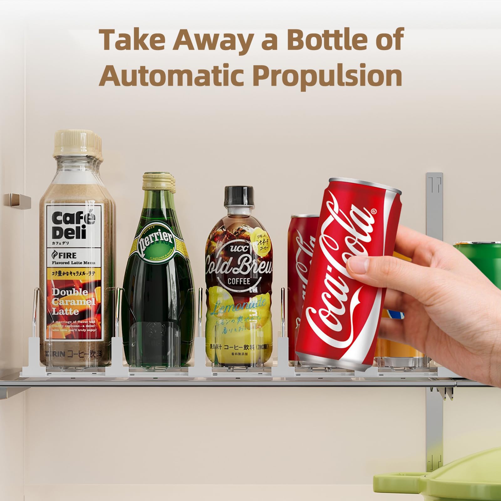 HIYOHIYO 3-row auto-push organizer side view showing compact profile.