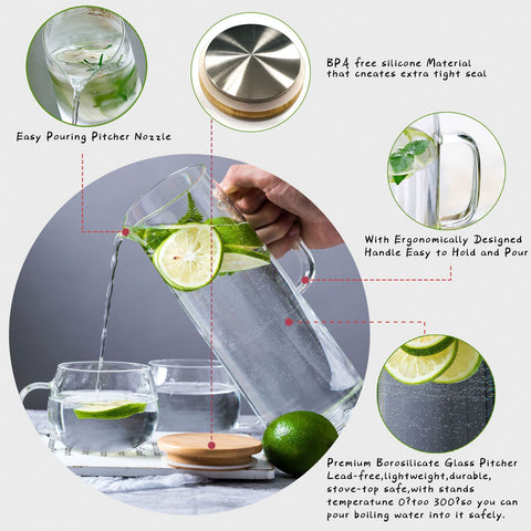 HJN bamboo lid with stainless steel rim for durability.