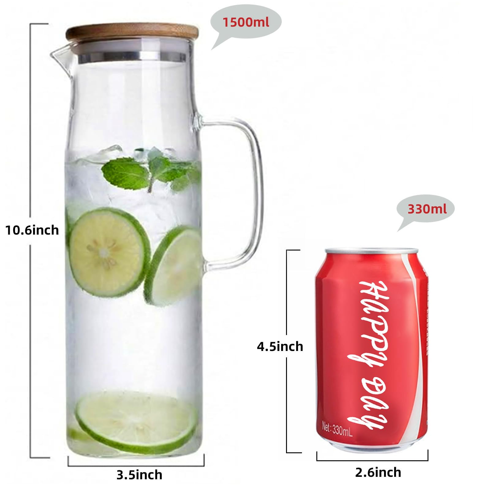 HJN borosilicate glass withstands high temperatures for hot and cold pours.