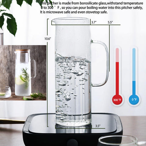 HJN versatile pitcher for water, tea, juice, or milk.