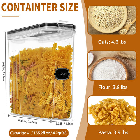 HKJ Chef airtight lid with gasket keeps dry foods fresh.