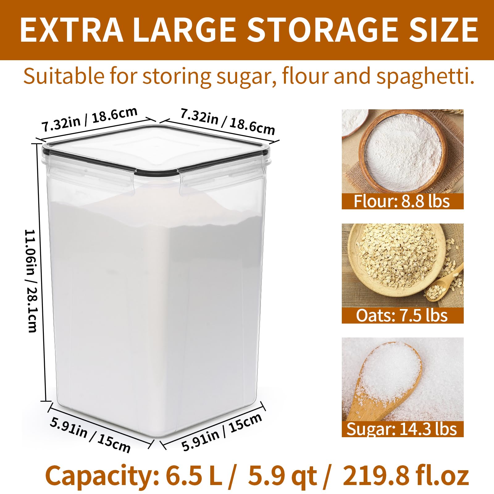 HKJ Chef clear BPA-free containers show contents at a glance for easy checks.