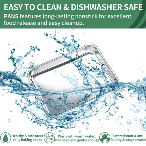 HKJ Chef nonstick baking pans prevent juices from leaking for neat cleanup