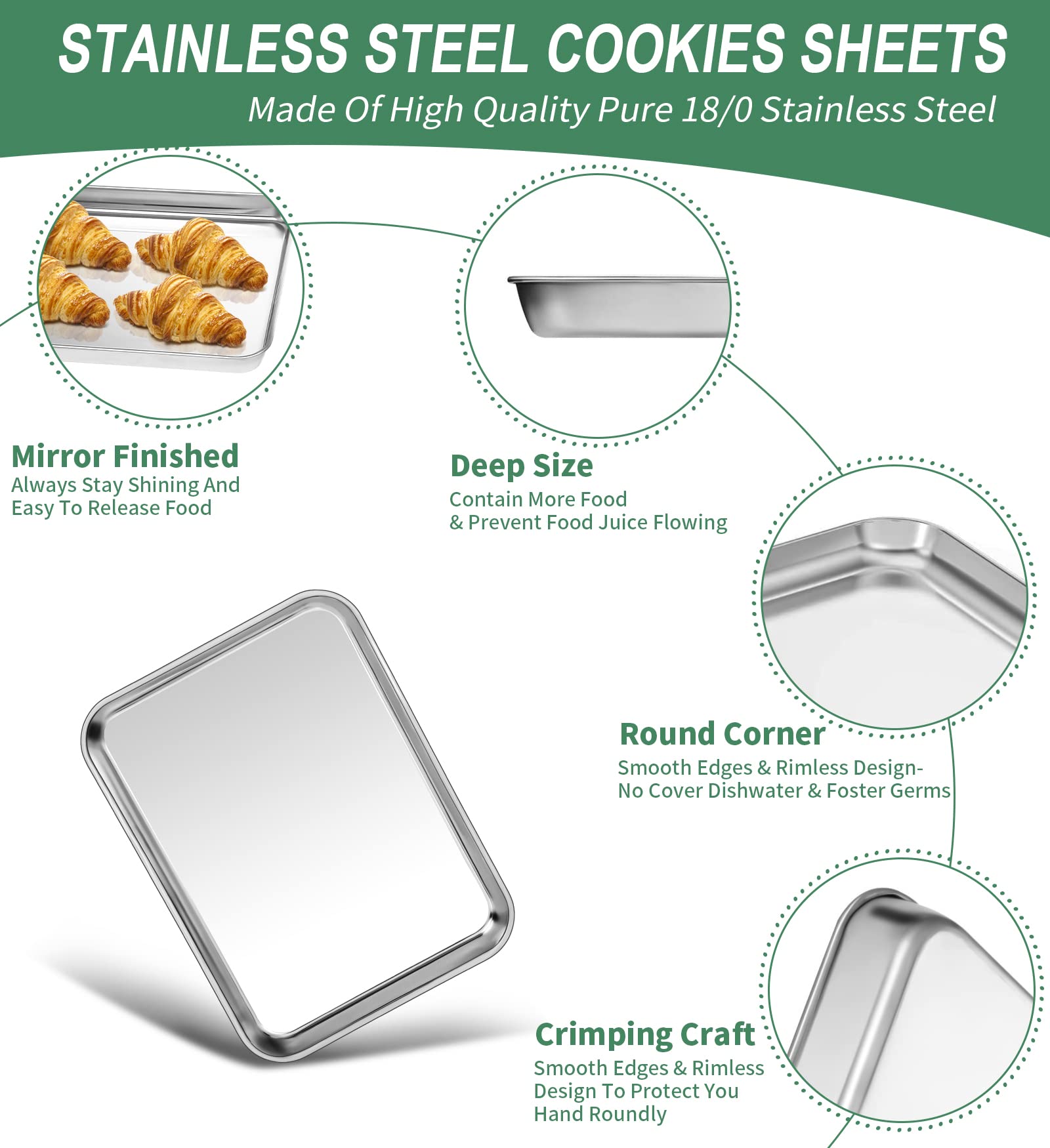 HKJ Chef oven tray sturdy construction resists warp during baking