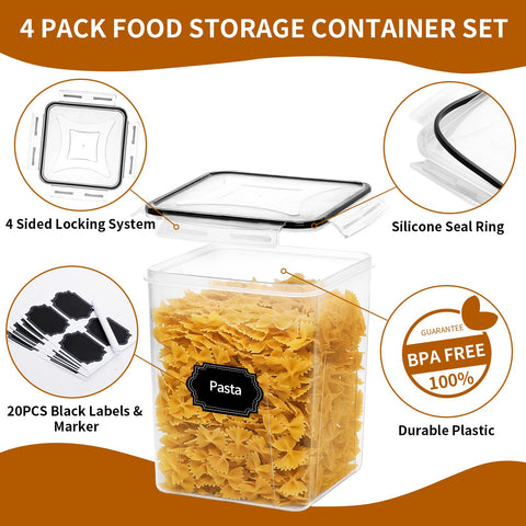 HKJ Chef stackable pantry containers maximize space on counters and shelves