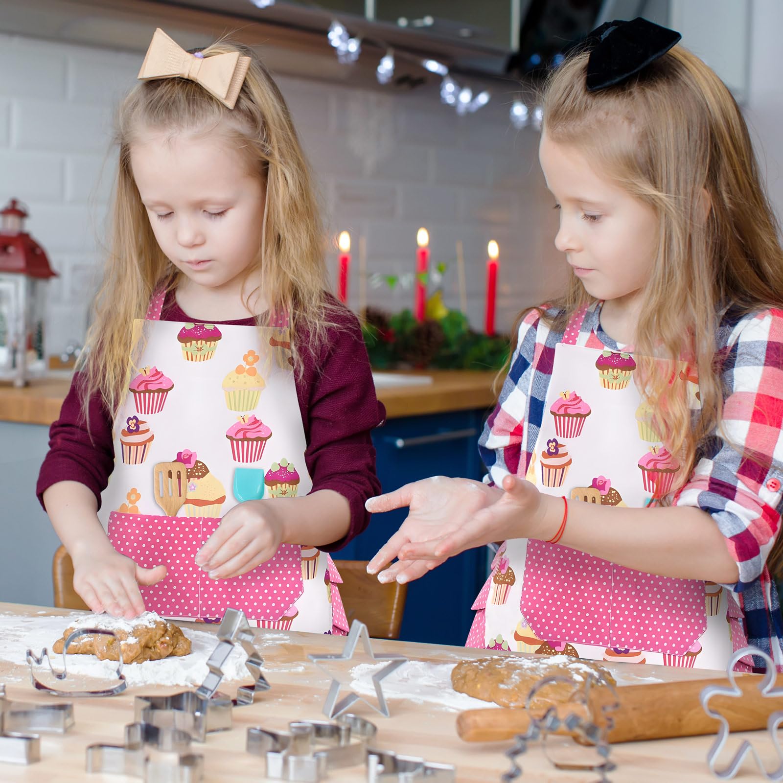 HKKDKTA kids chef hat with mushroom design adds playful professional vibe.
