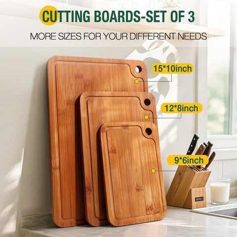 HKKZYT medium cutting board 12x8 with juice groove for liquids