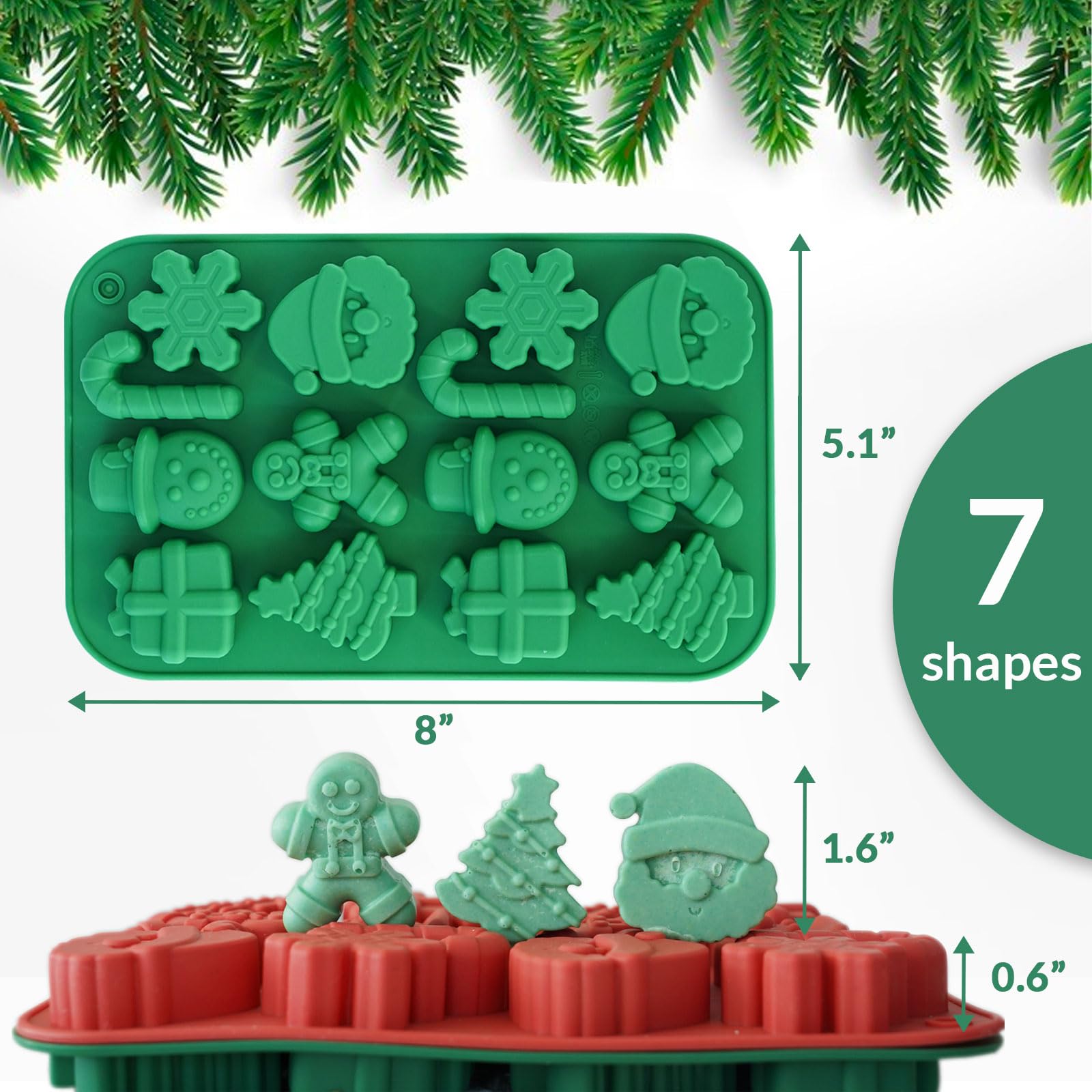 HKNMTT gingerbread man mold for festive chocolates or soaps with precise detailing.