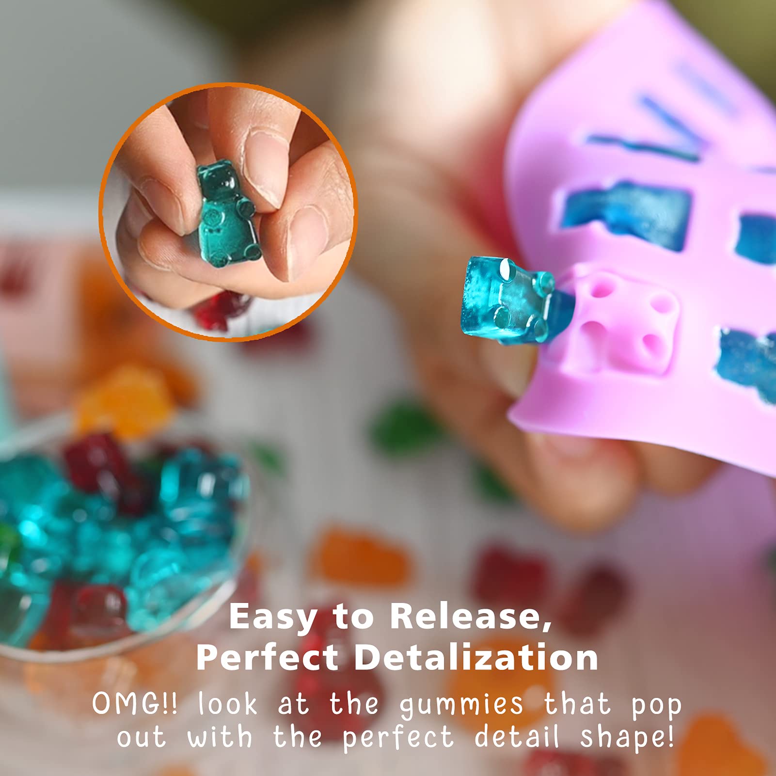 HKNMTT dishwasher-safe silicone molds for easy cleanup