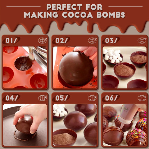 HKNMTT Hemisphere 15-piece set enables batch chocolate treats for gifts.