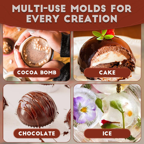 HKNMTT Hemisphere easy-release design helps pops-out chocolate bombs cleanly.