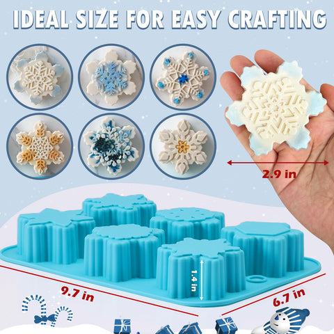 HKNMTT Snowflake silicone mold – crisp detail for premium chocolate and cocoa bombs.