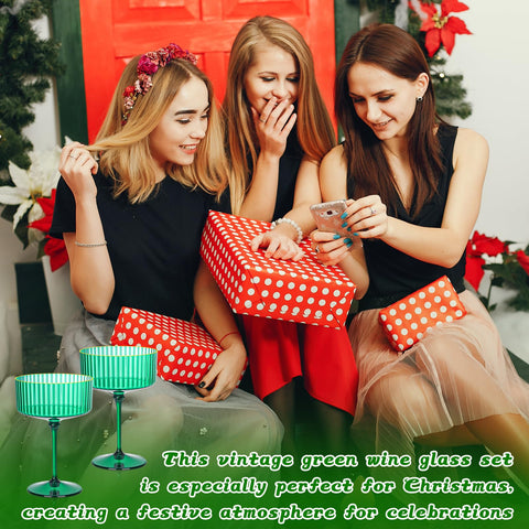 HKSZEH green coupe glass with gold rim for Christmas and Valentine’s Day celebrations.