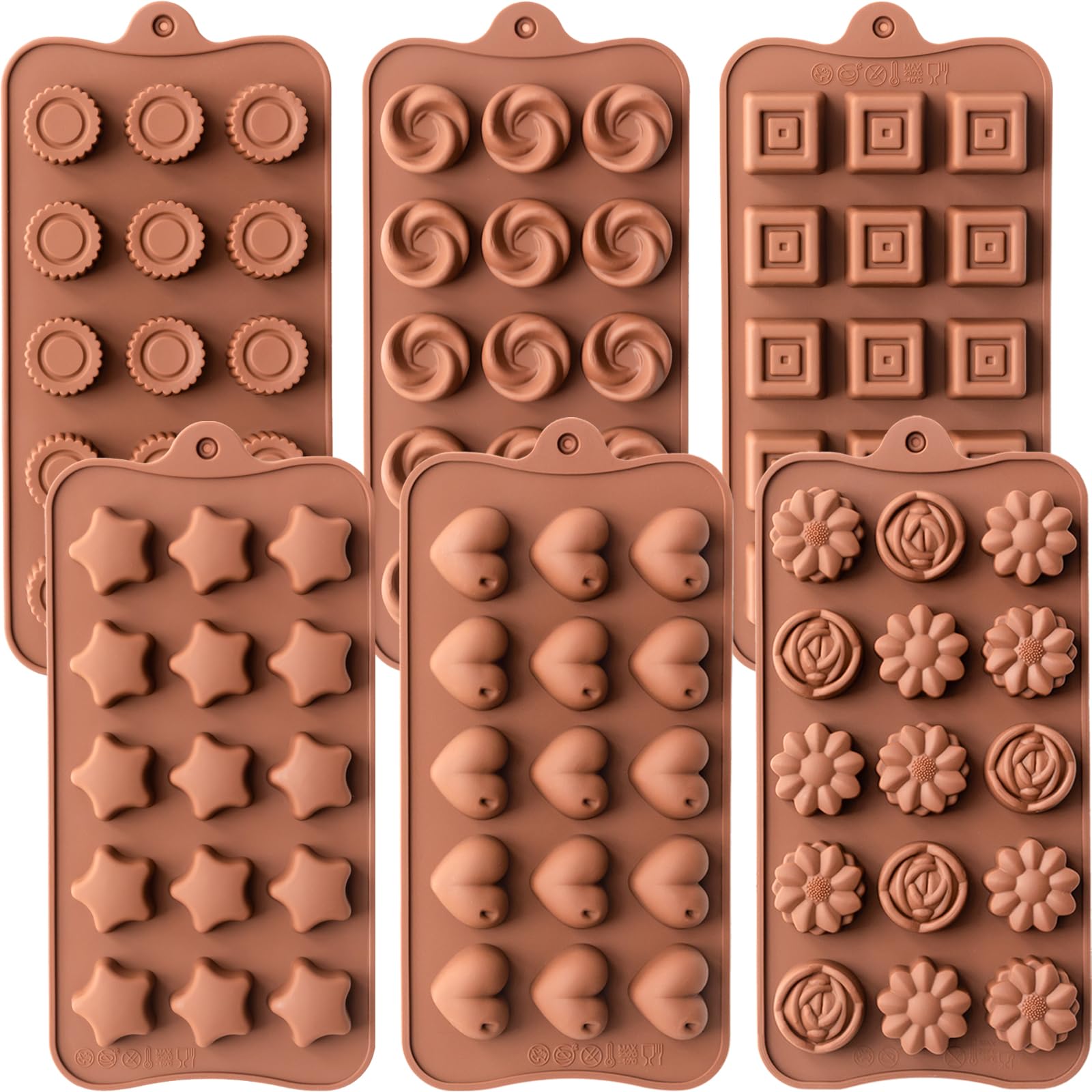HKUCFTT flower mold for chocolates and candies with easy release.